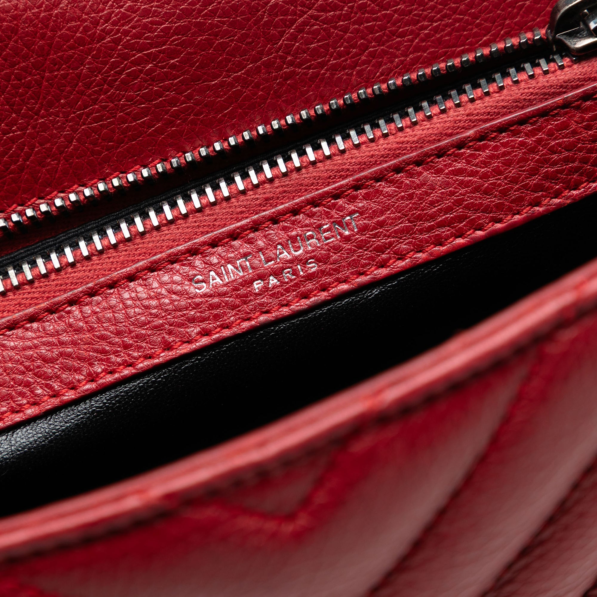 Medium Chevron Sheepskin Monogram College Satchel - Image 5