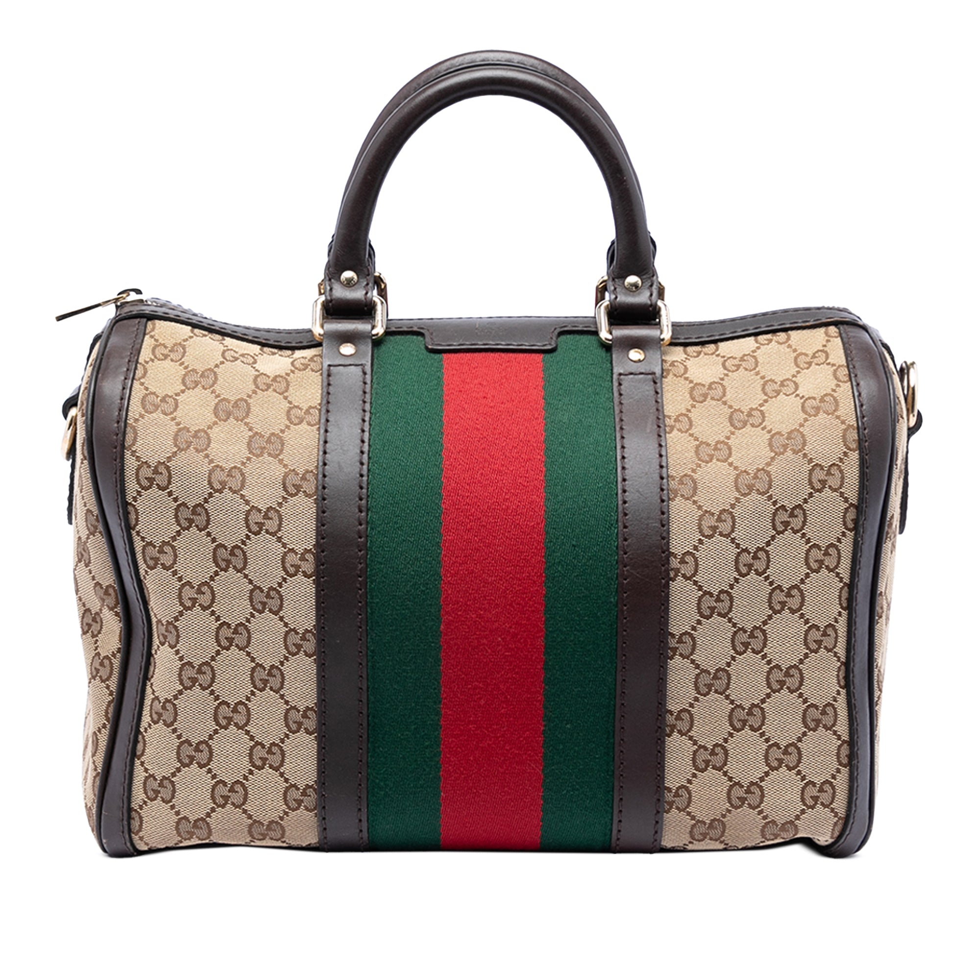 Medium GG Canvas Web Joy Boston Bag - Image 1