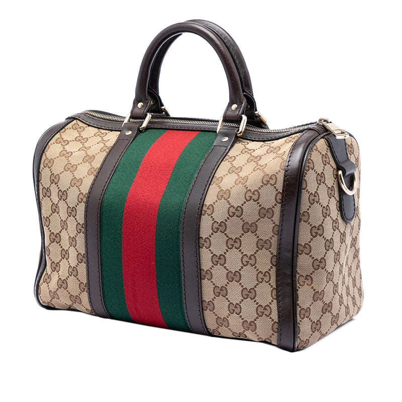 Medium GG Canvas Web Joy Boston Bag - Image 2