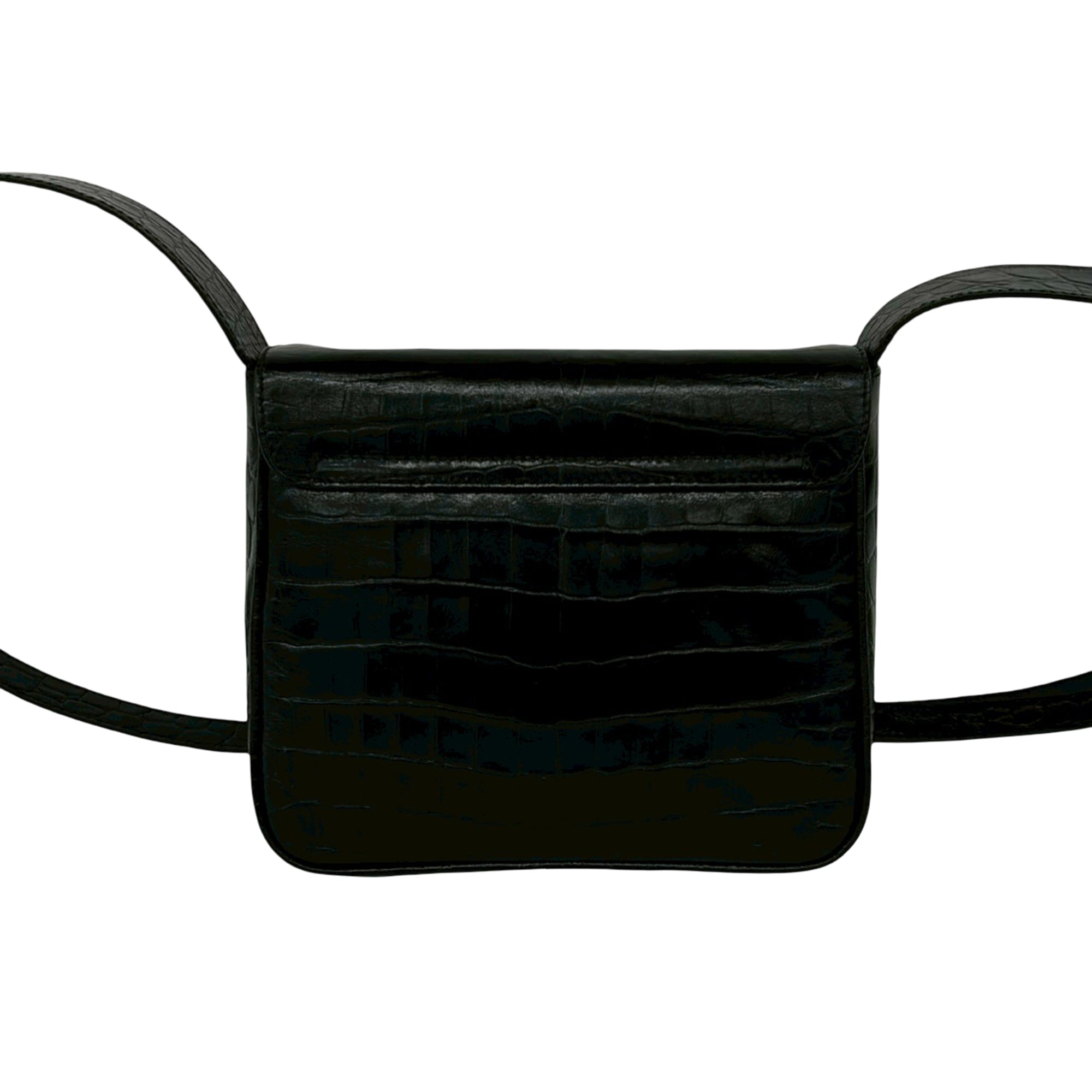 Croc Embossed Leather Gancini Crossbody - Image 2