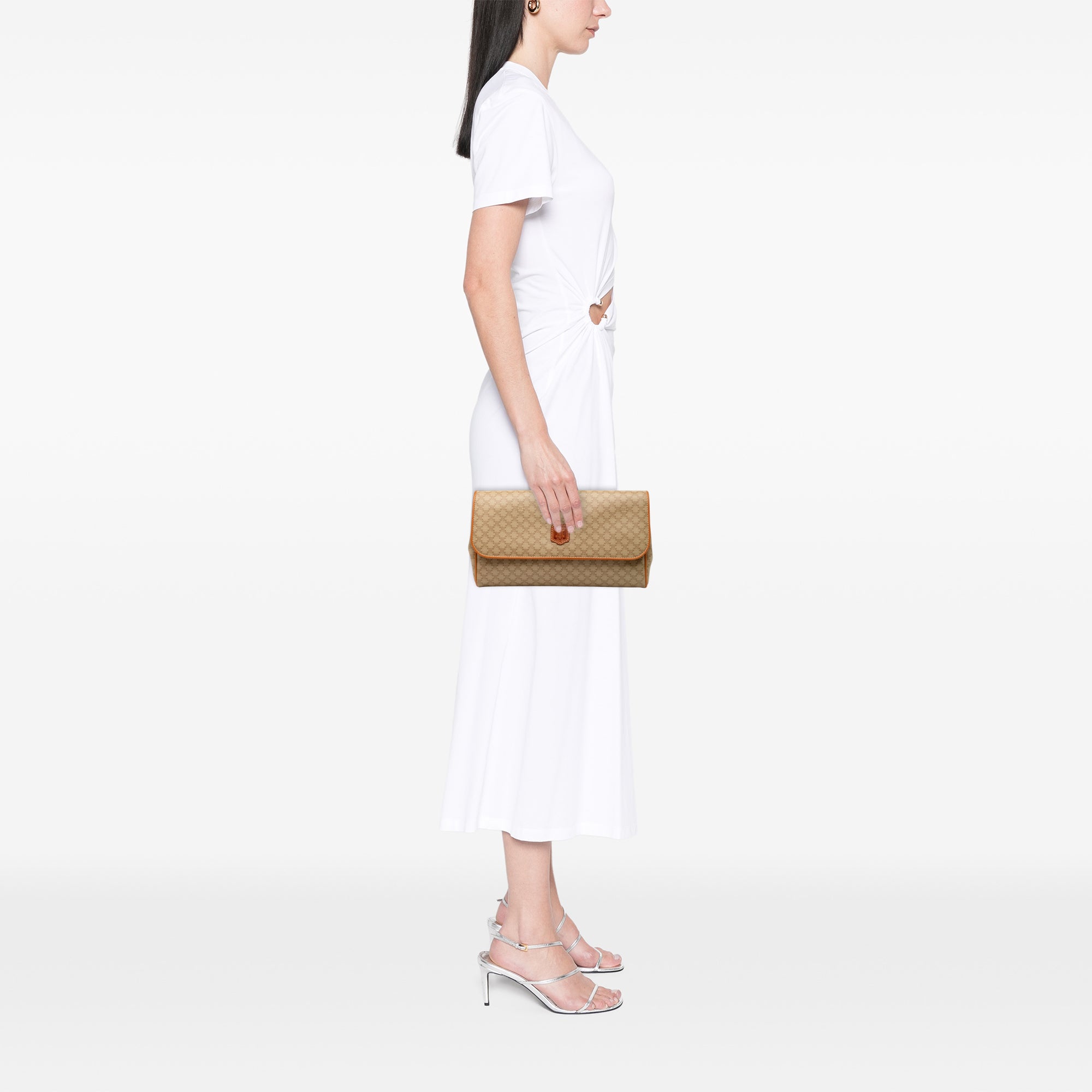 Macadam Coated Canvas Clutch - Image 7