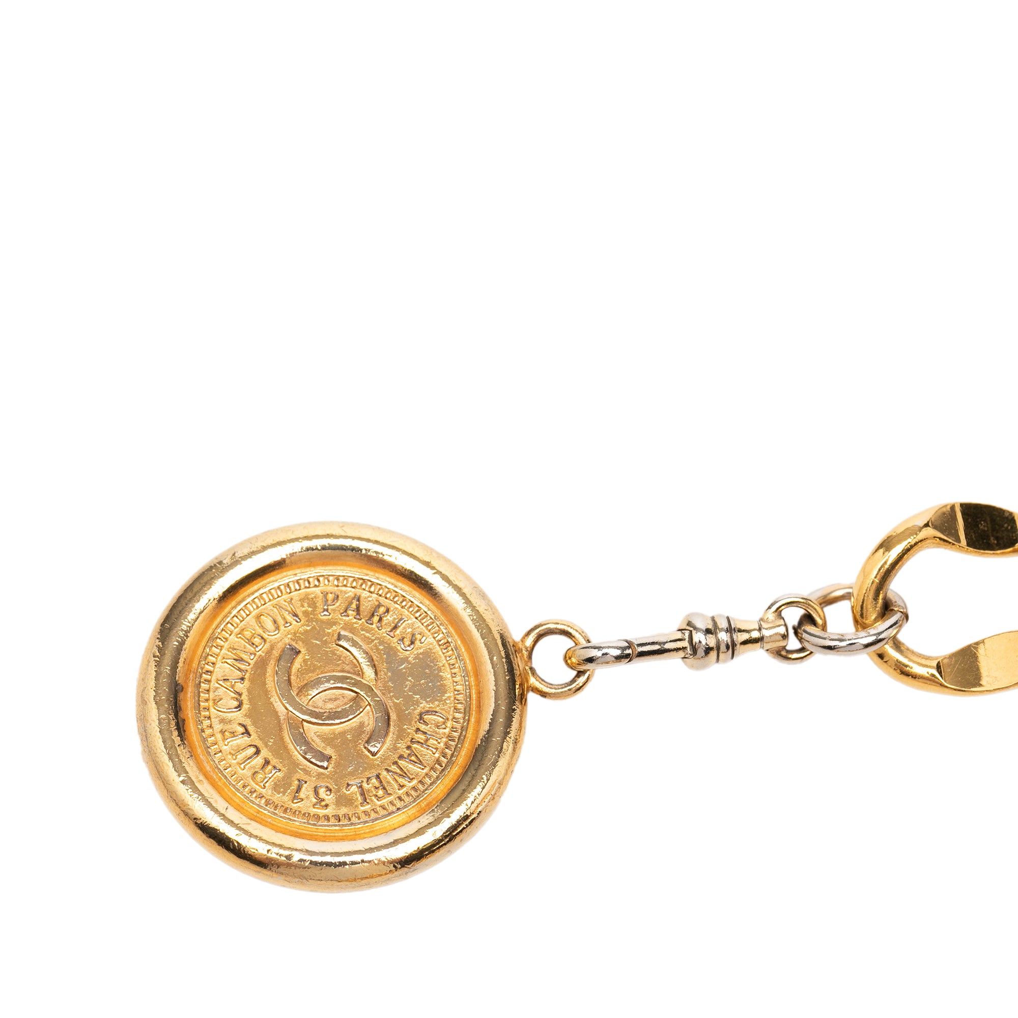 Gold Plated CC Medallion 31 Rue Cambon Paris Chain Link Belt - Image 2