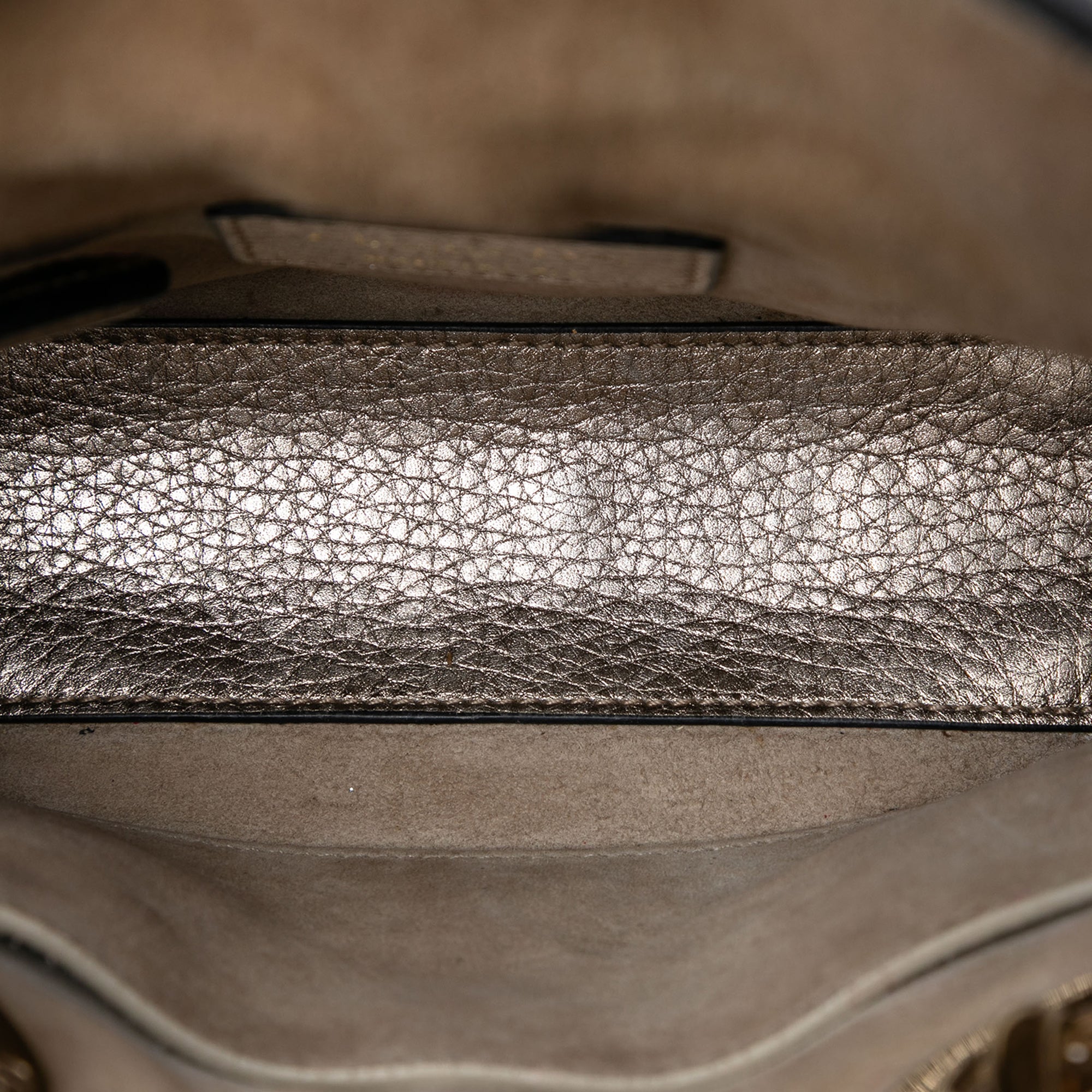 Mini Metallic Calfskin Cannage Supple Lady Dior - Image 4