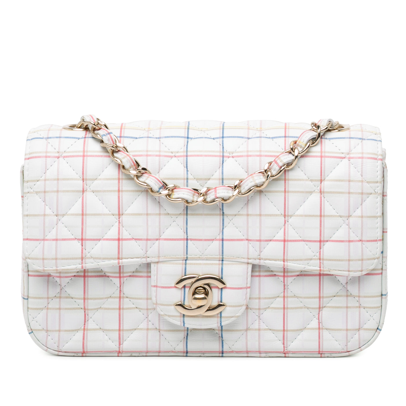 Mini Rectangular Classic Printed Calfskin Single Flap - Image 1