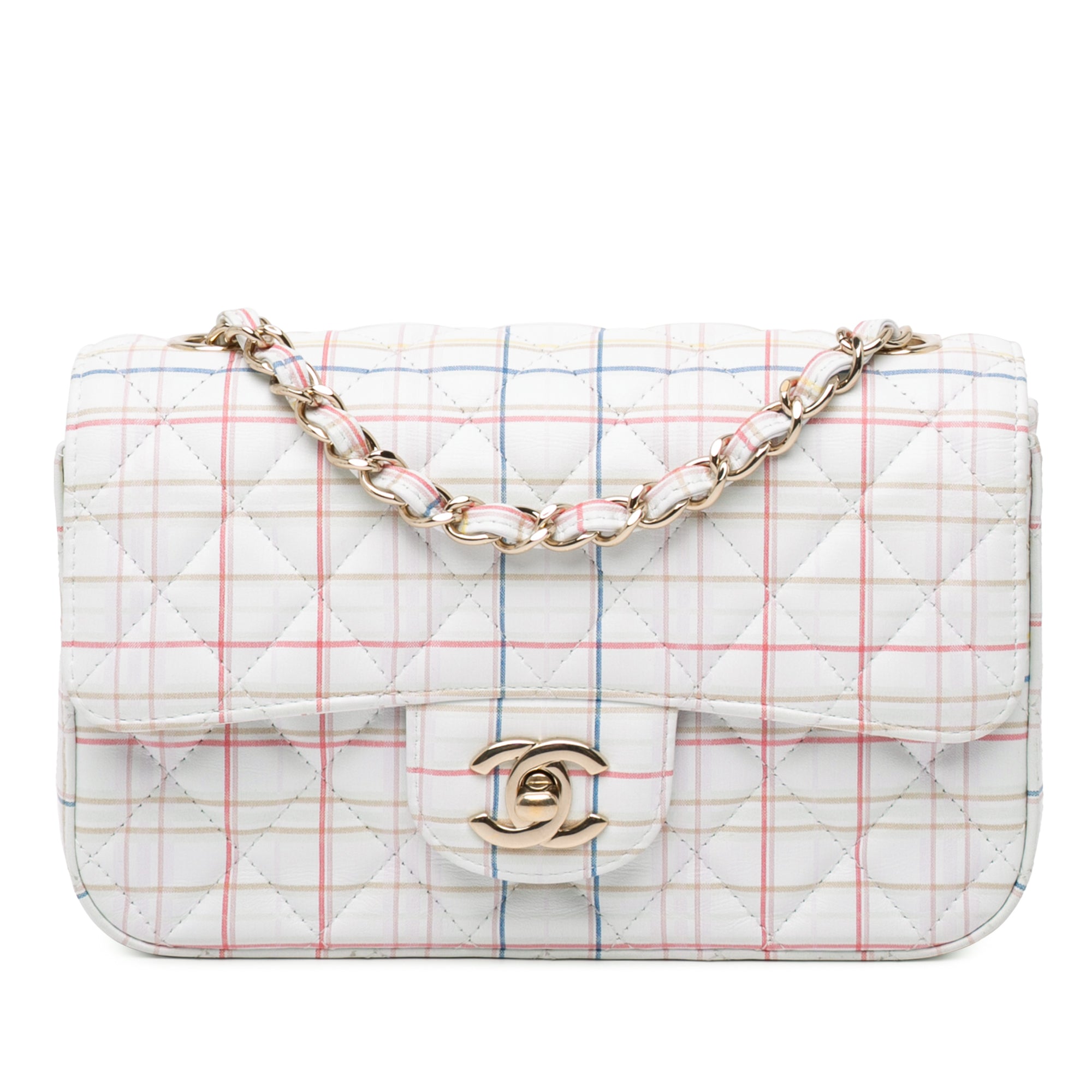 Mini Rectangular Classic Printed Calfskin Single Flap - Image 1