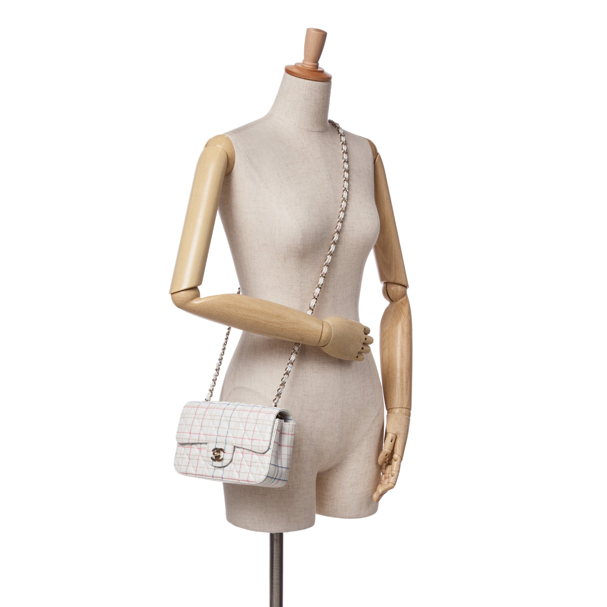 Mini Rectangular Classic Printed Calfskin Single Flap - Image 10