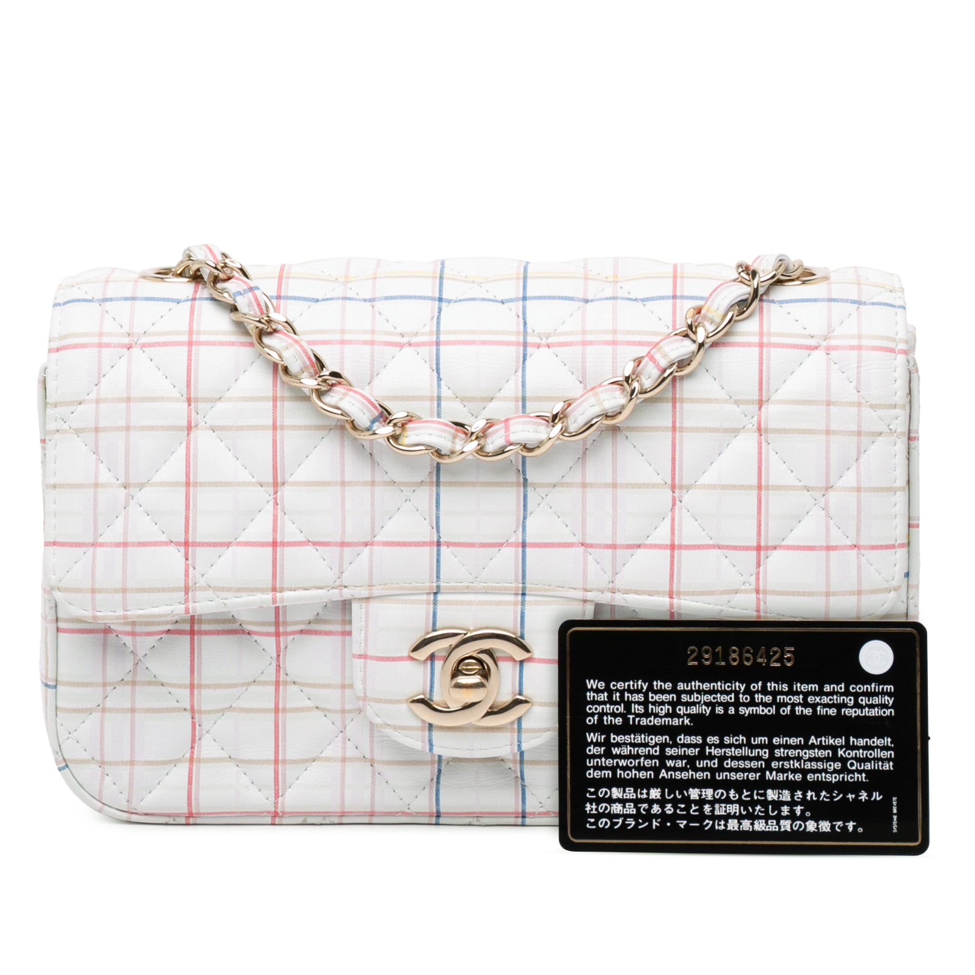 Mini Rectangular Classic Printed Calfskin Single Flap - Image 11