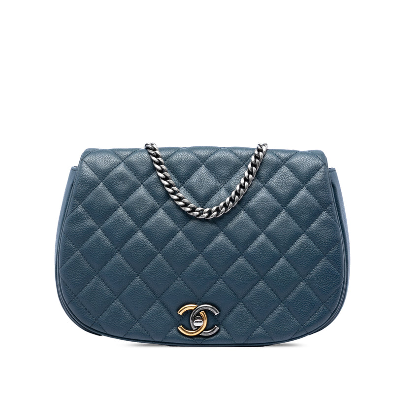 Medium Quilted Caviar Casual Pocket Flap