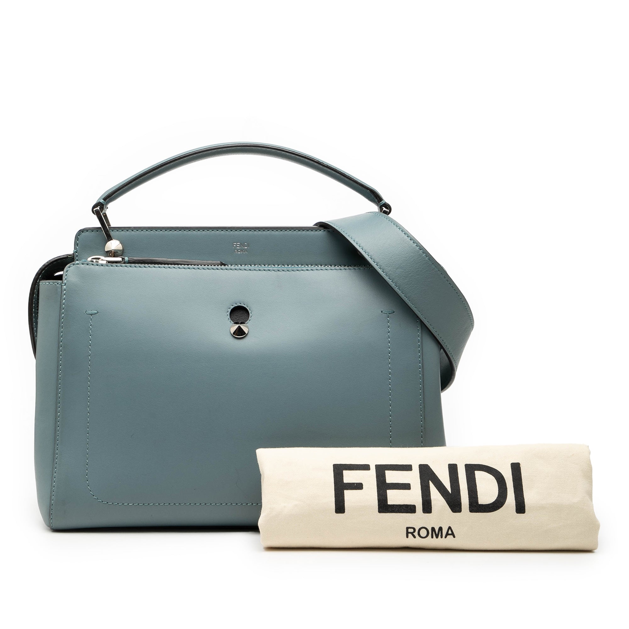 Medium Leather DotCom Satchel - Image 9