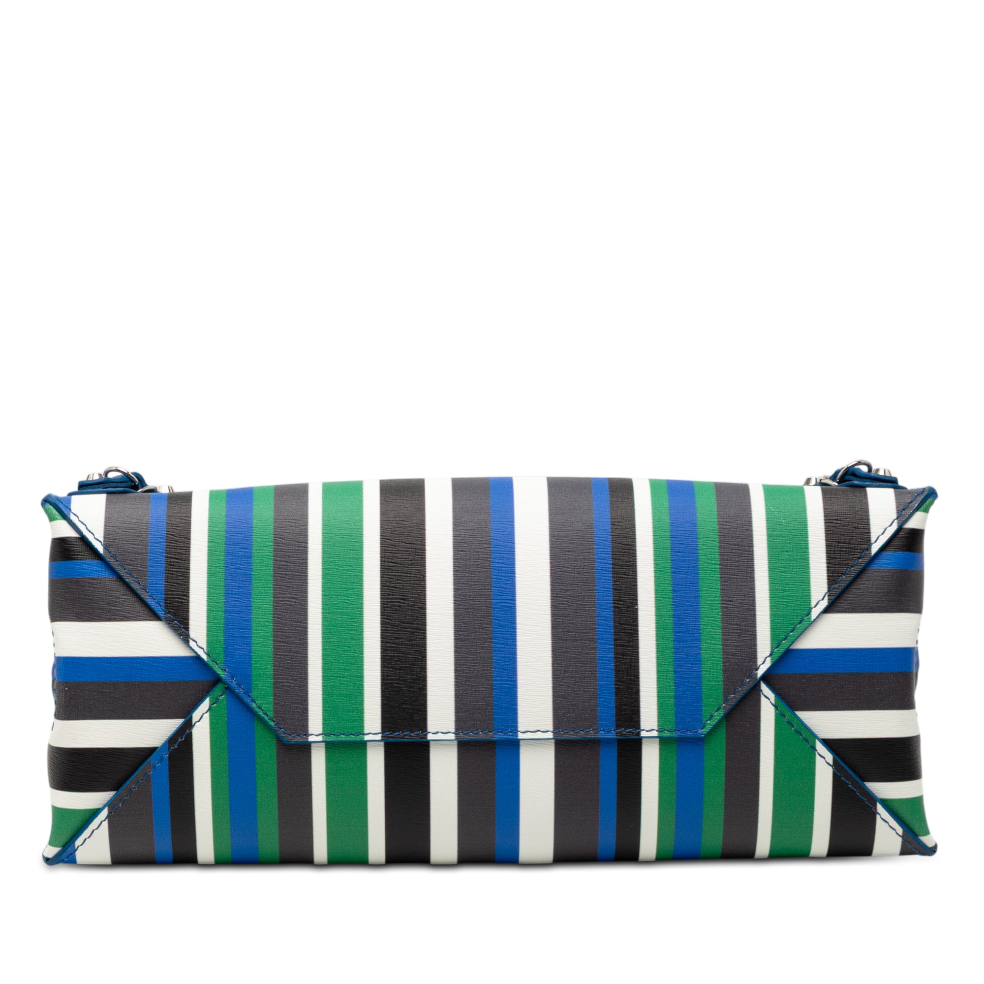 Mini Leather Striped Papier A6 Zip Around Satchel - Image 3