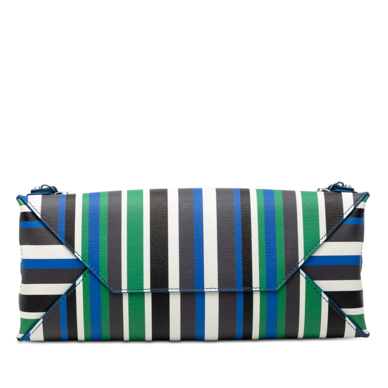 Mini Leather Striped Papier A6 Zip Around Satchel - Image 3
