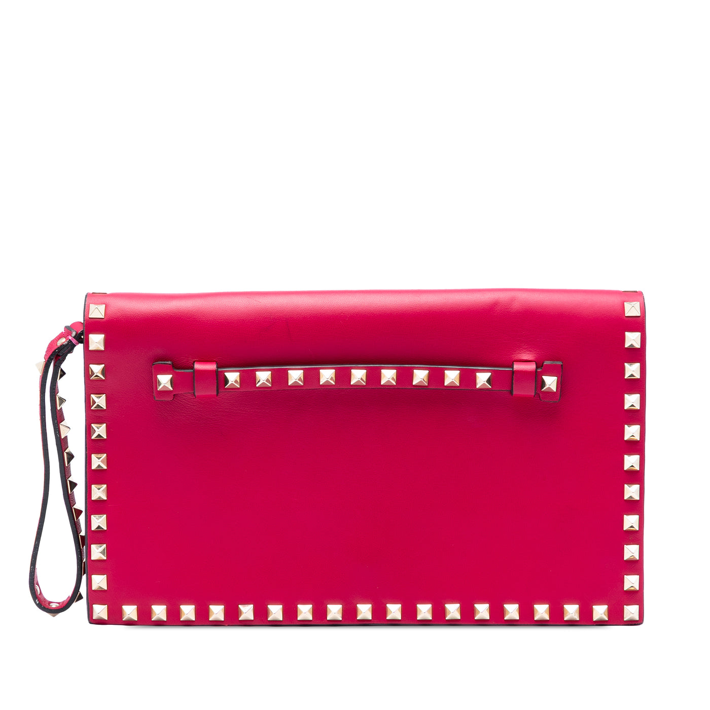 Leather Rockstud Flap Clutch - Image 1