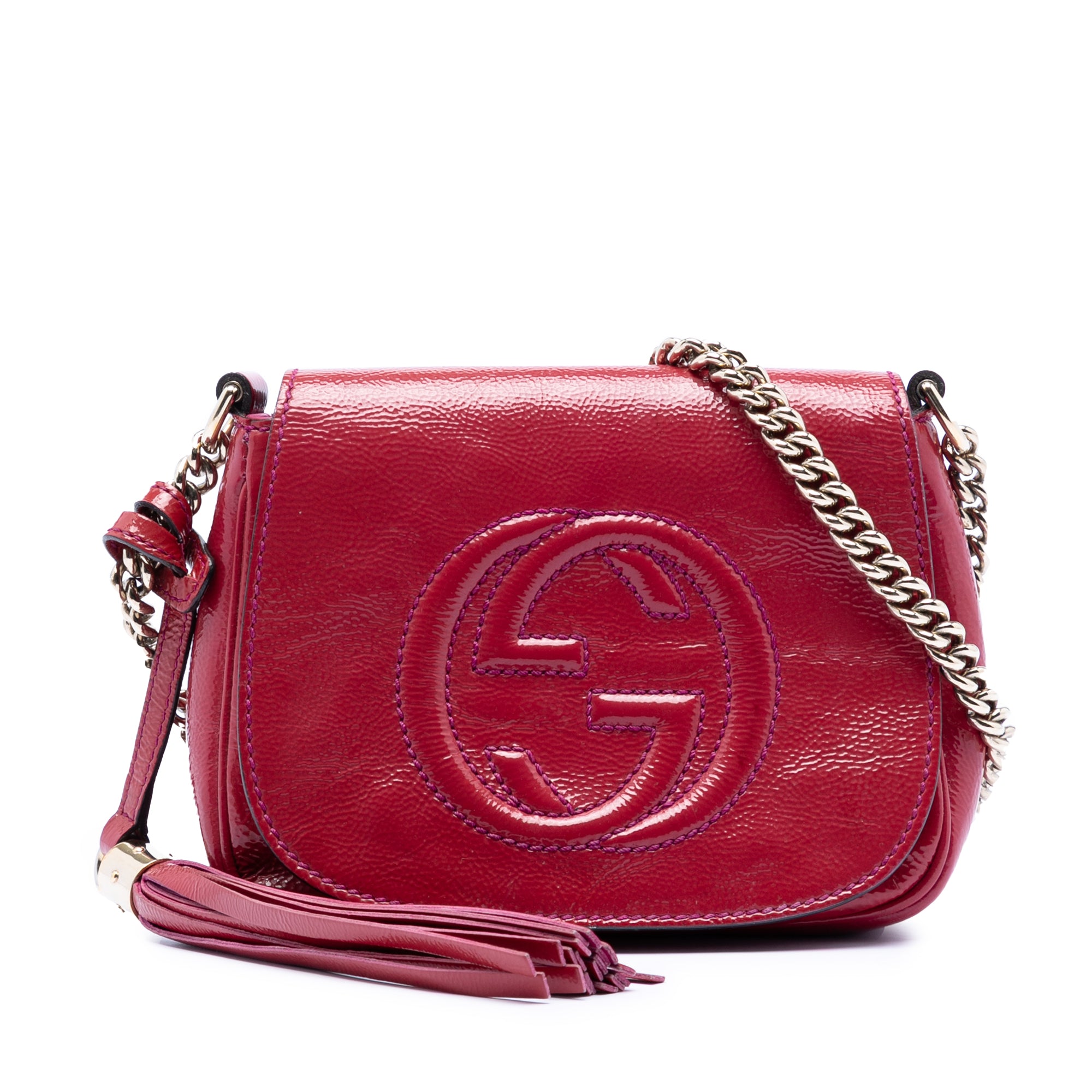 Small Patent Soho Chain Flap Crossbody - Image 1
