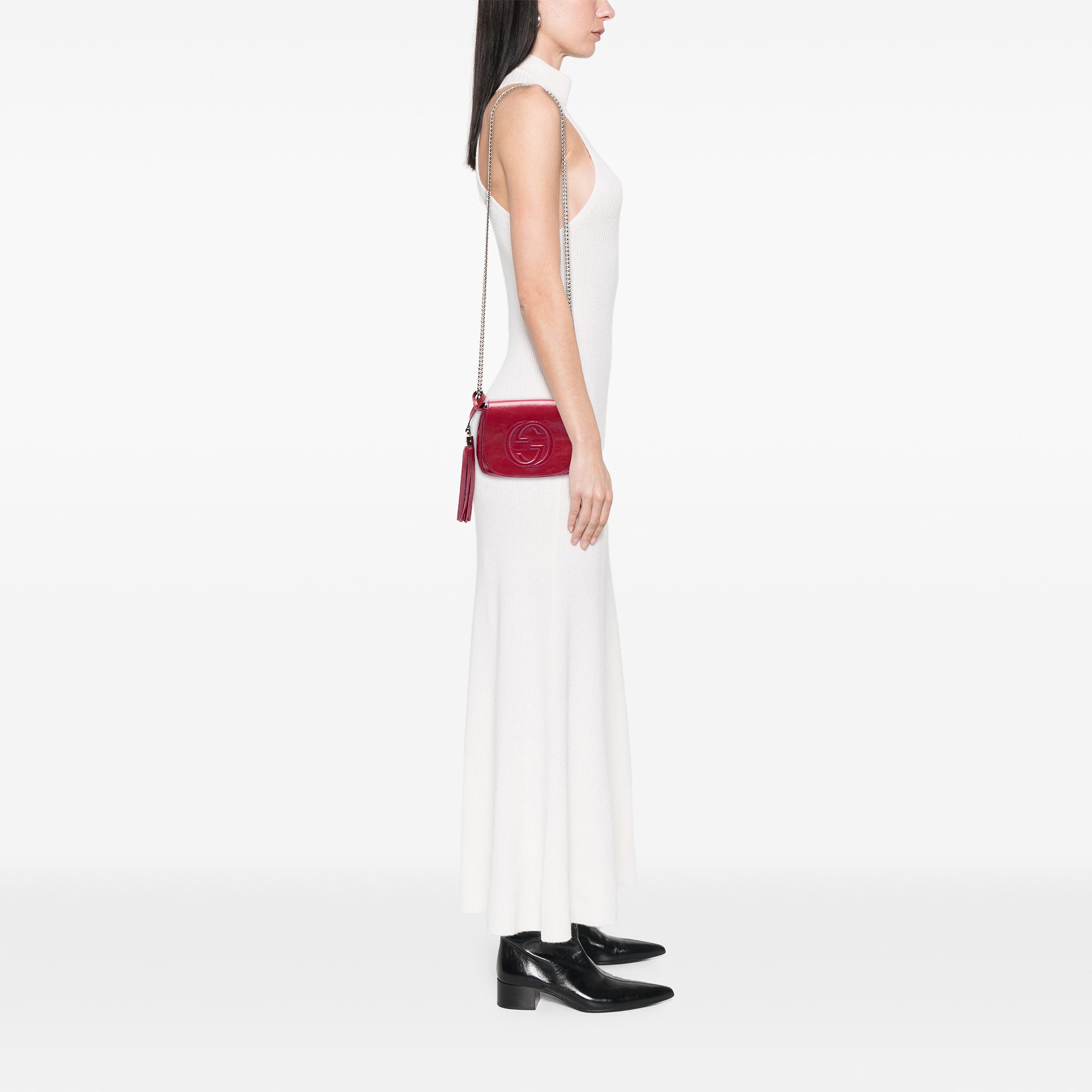 Small Patent Soho Chain Flap Crossbody - Image 7