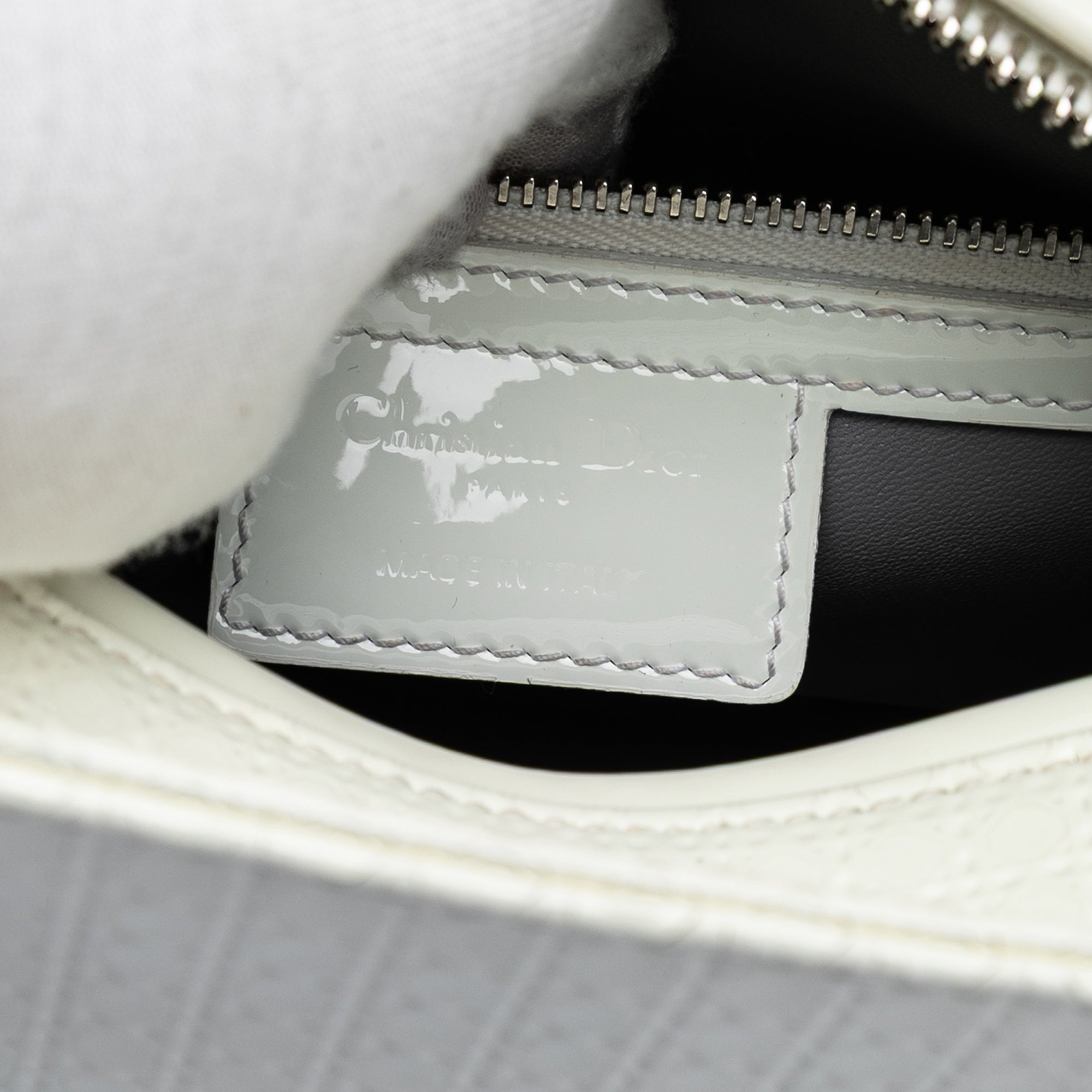 Medium Patent Microcannage Lady Dior - Image 5