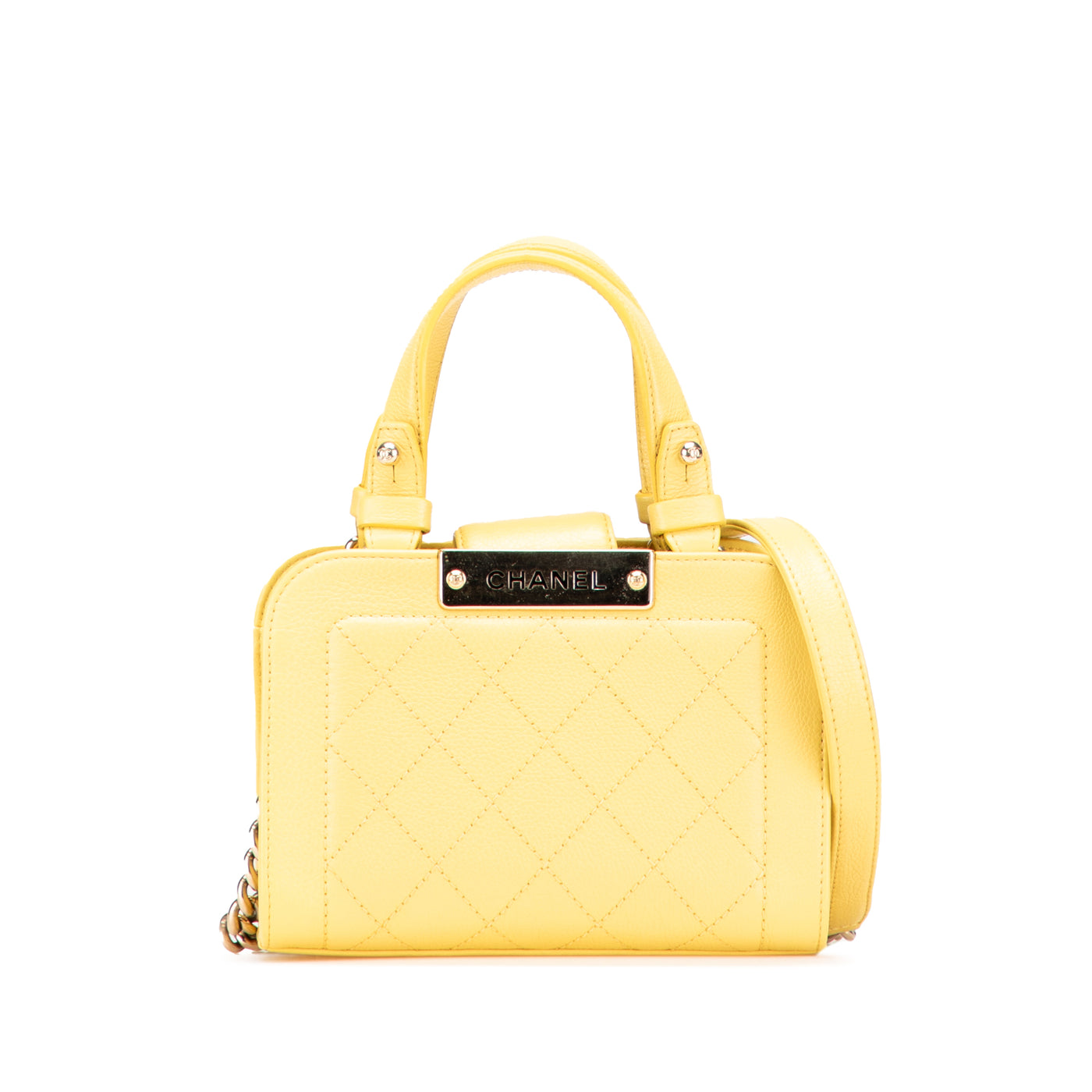 Mini Calfskin Label Click Shopping Tote - Image 1