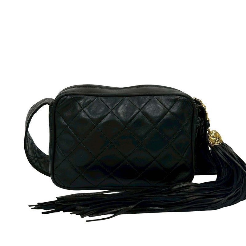Small CC Quilted Lambskin Tassel Camera Bag - Image 2