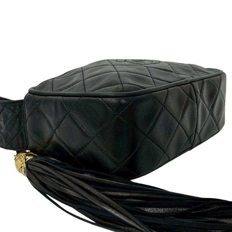Small CC Quilted Lambskin Tassel Camera Bag - Image 8
