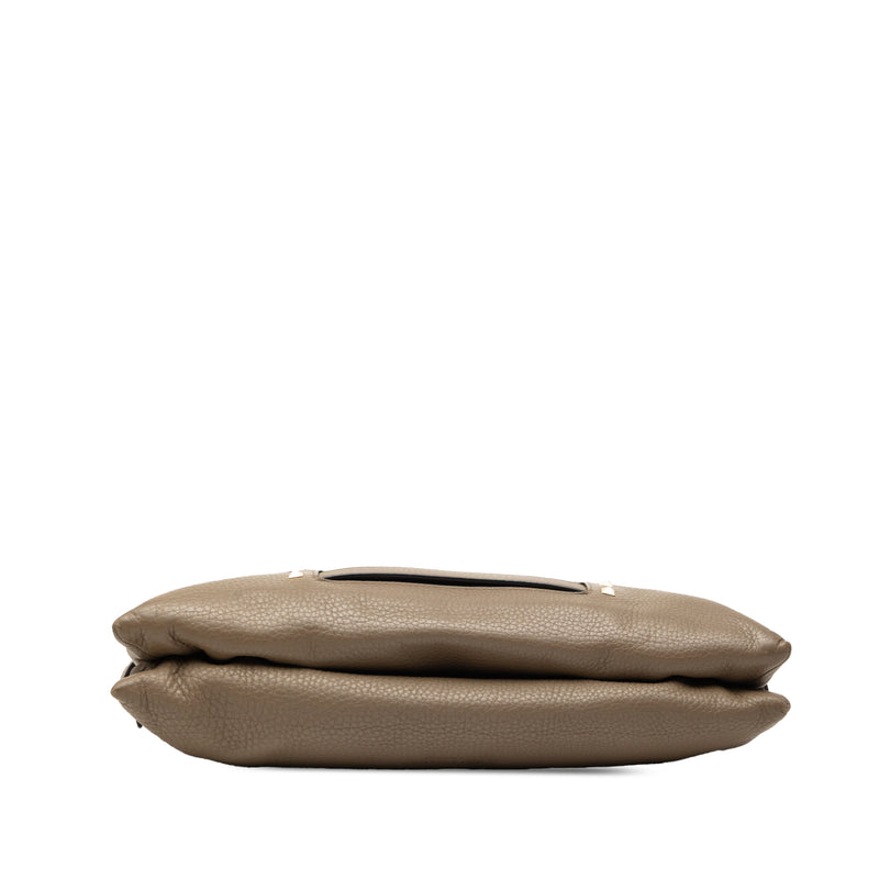 Grained Calfskin Rockstud Clutch - Image 3