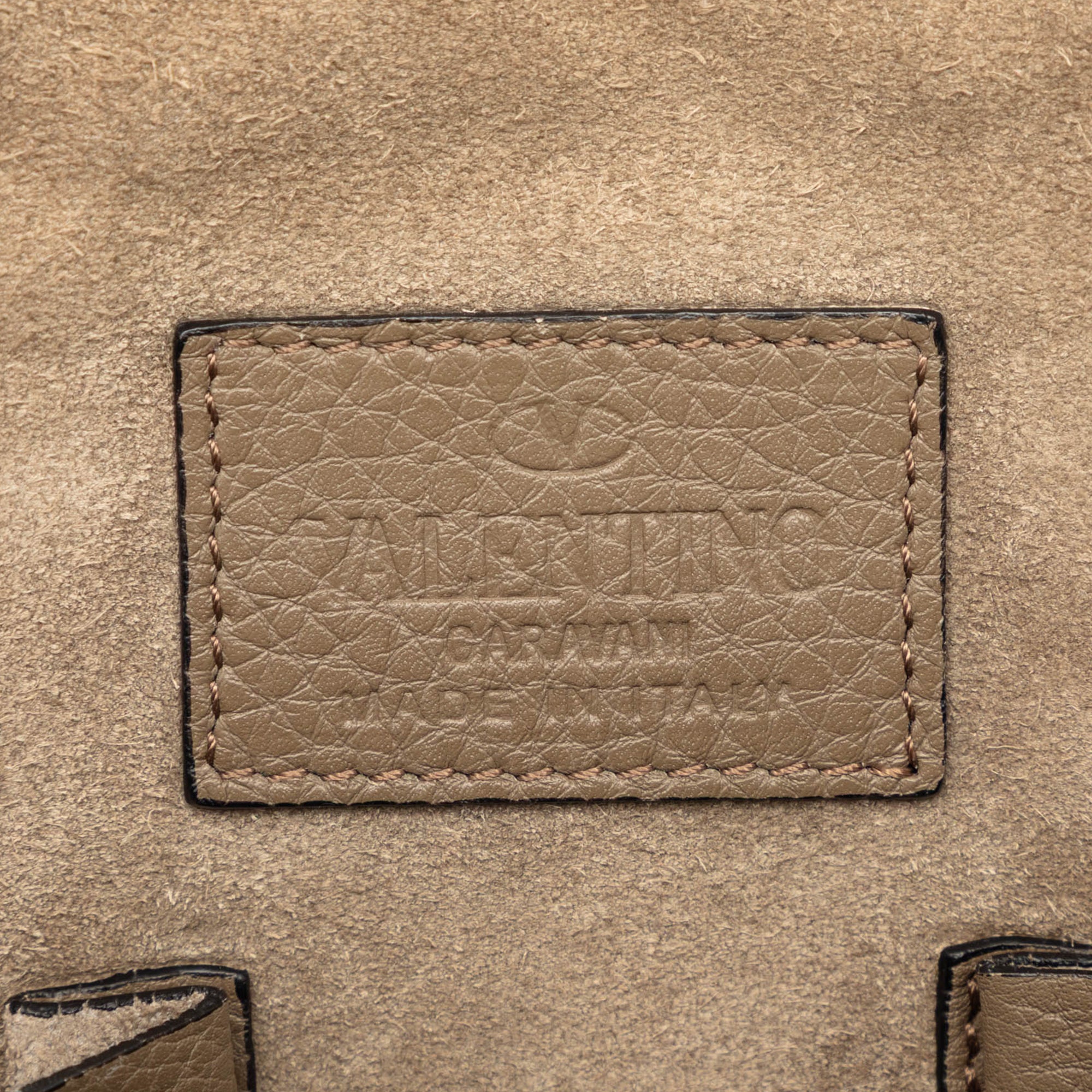 Grained Calfskin Rockstud Clutch - Image 5