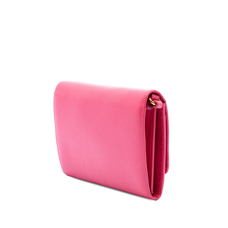 Saffiano Lux Bow Wallet On Strap - Image 2