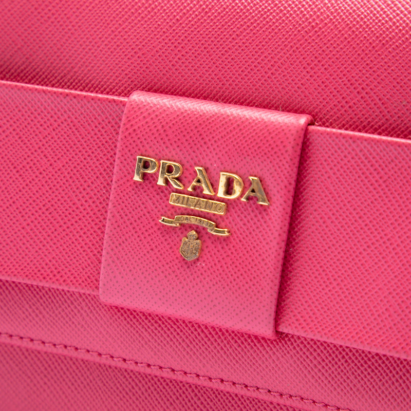 Saffiano Lux Bow Wallet On Strap - Image 5