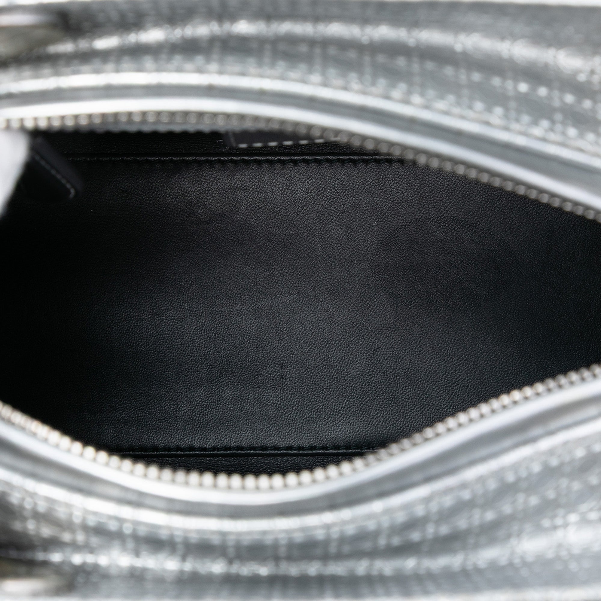 Medium Metallic Patent Microcannage Lady Dior - Image 4