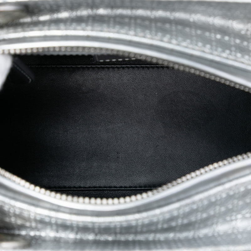Medium Metallic Patent Microcannage Lady Dior - Image 4