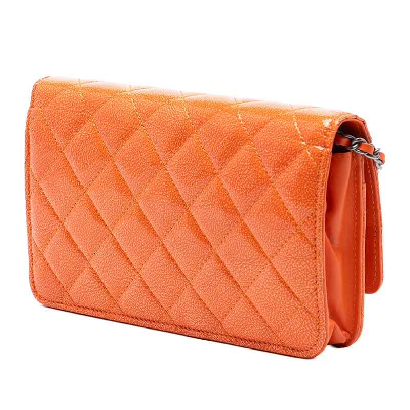 Paris Dallas CC Quilted Patent Goatskin Wallet on Chain - Image 2