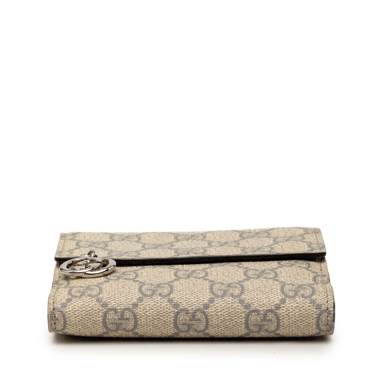 GG Supreme Interlocking G Pierce French Flap Wallet - Image 3