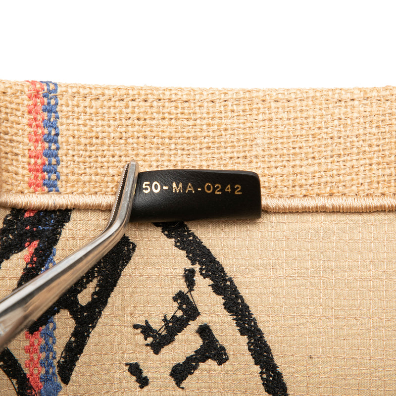 Medium Jute Embroidered Book Tote - Image 6