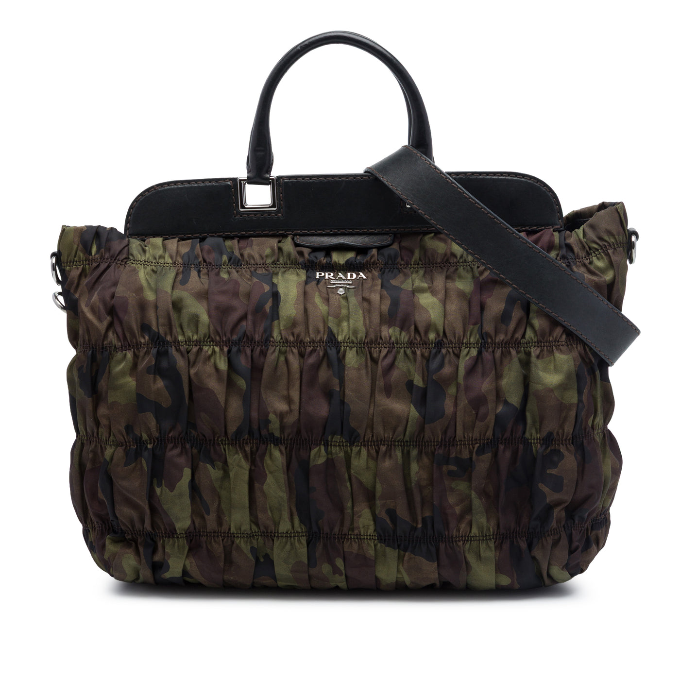 Tessuto Gaufre Camouflage Frame Satchel - Image 1
