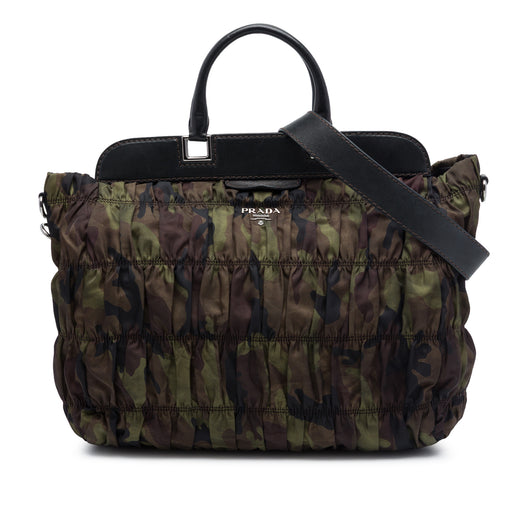 Tessuto Gaufre Camouflage Frame Satchel - Image 1