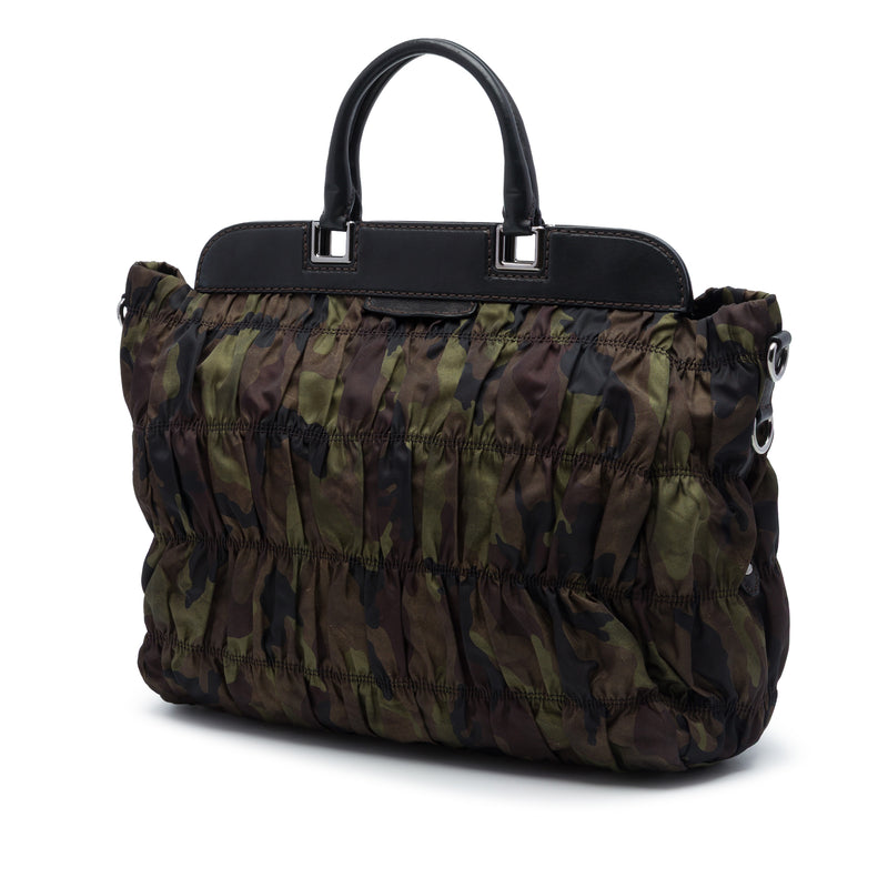 Tessuto Gaufre Camouflage Frame Satchel - Image 2