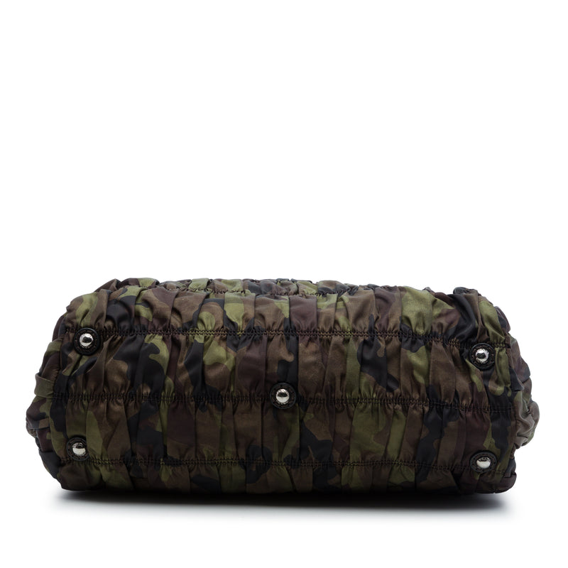 Tessuto Gaufre Camouflage Frame Satchel - Image 3