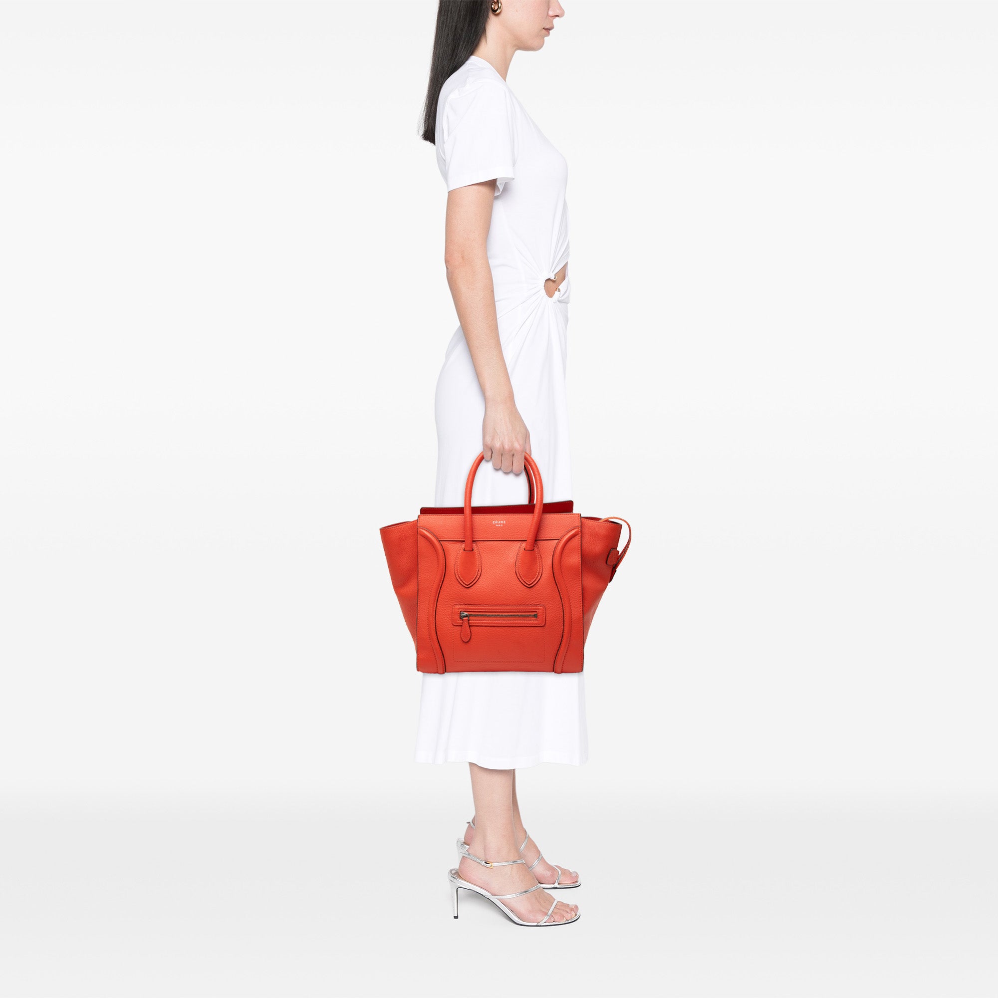 Mini Leather Luggage Tote - Image 7