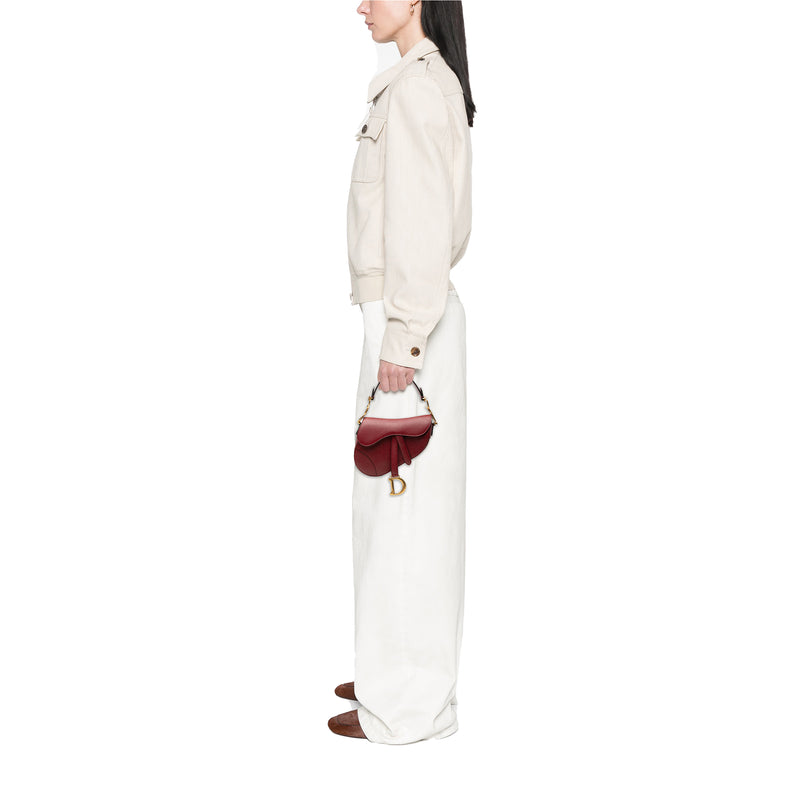 Mini Grained Calfskin Saddle Bag - Image 7