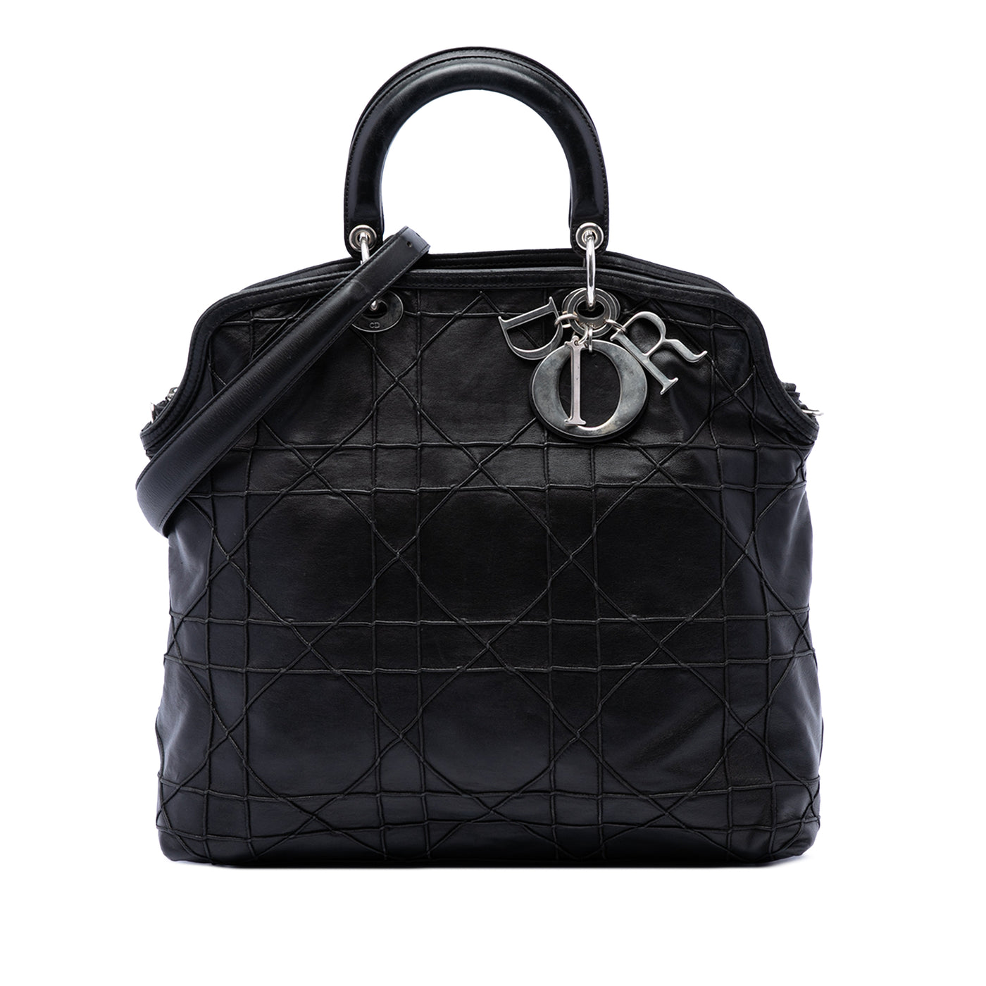 Large Lambskin Cannage Polochon Granville Satchel - Image 1