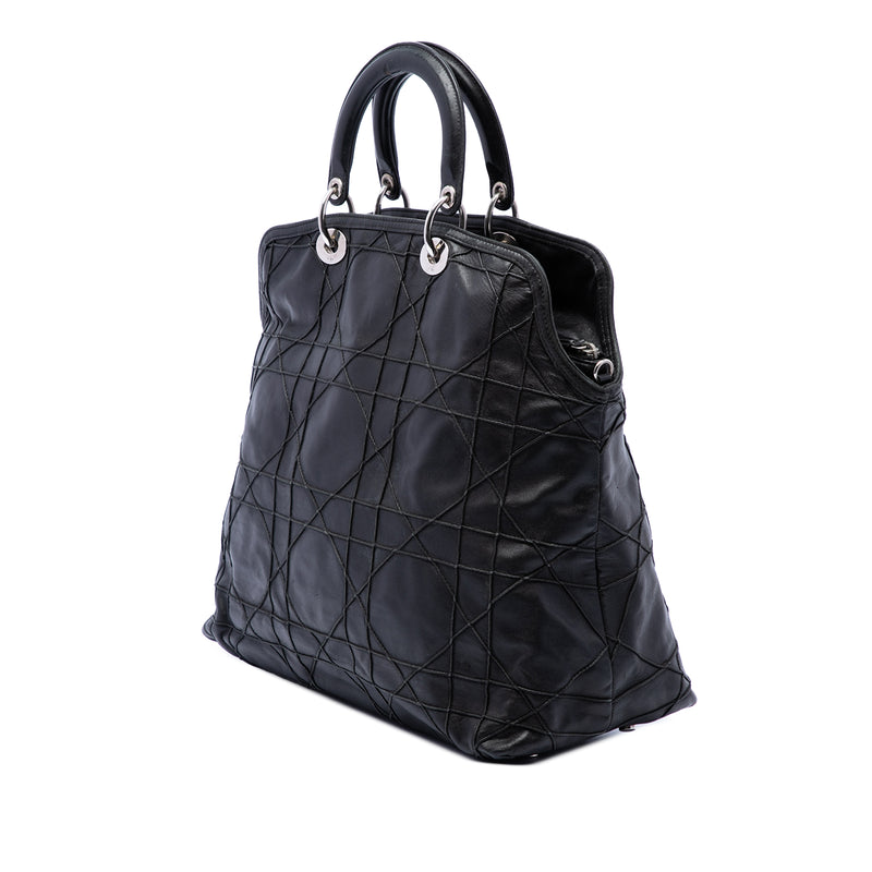 Large Lambskin Cannage Polochon Granville Satchel - Image 2