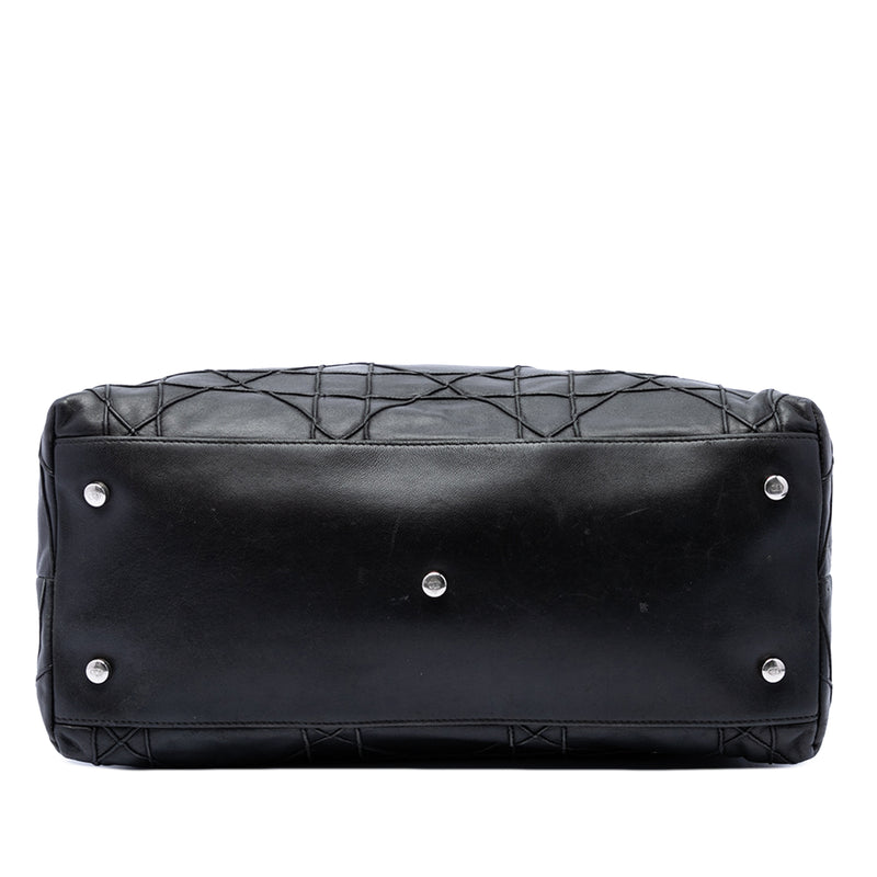 Large Lambskin Cannage Polochon Granville Satchel - Image 3