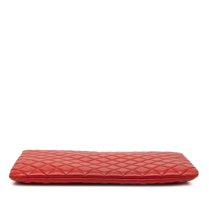 Large Quilted Lambskin O Case Clutch - Image 3