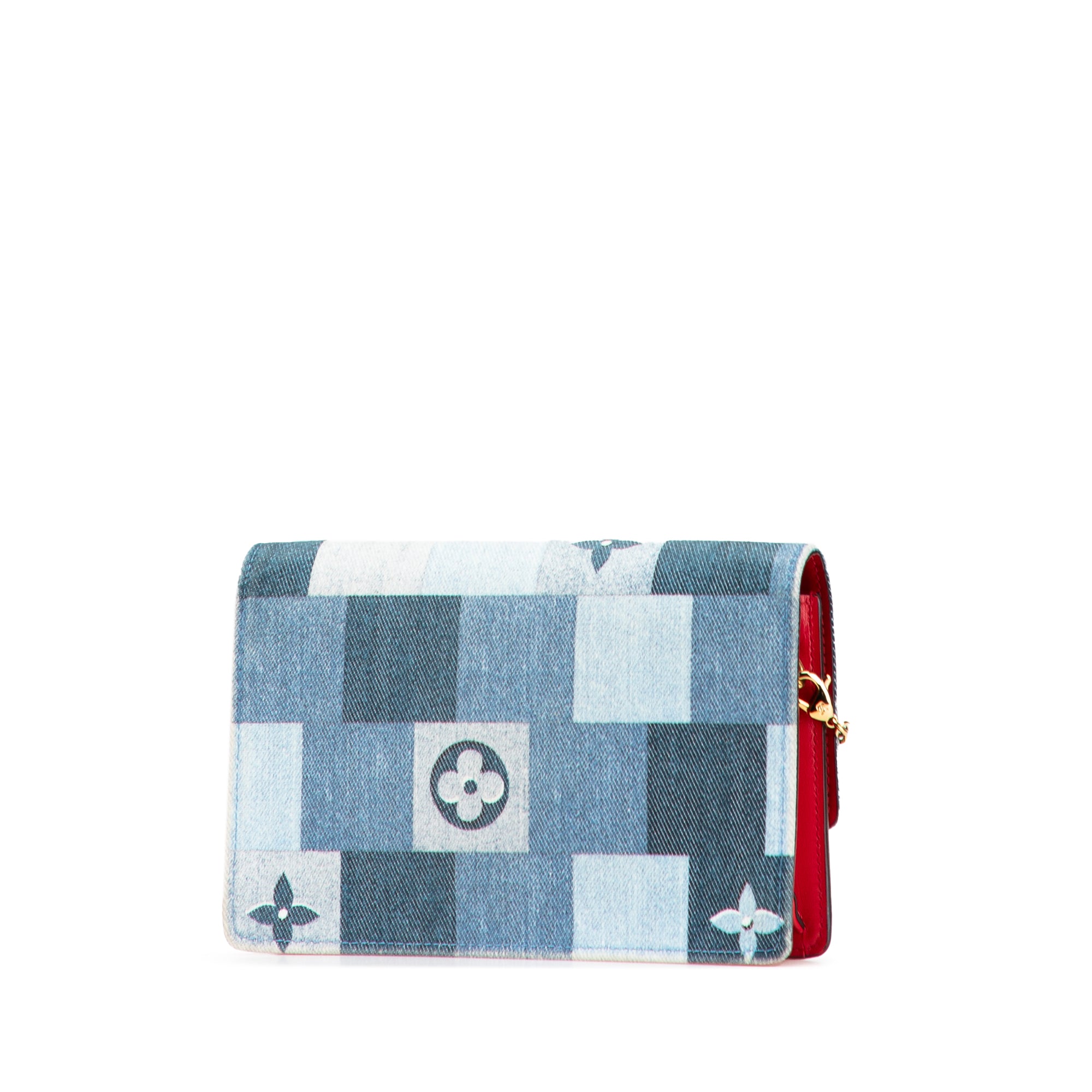 Monogram Denim Patchwork Fiore Chain Wallet - Image 2
