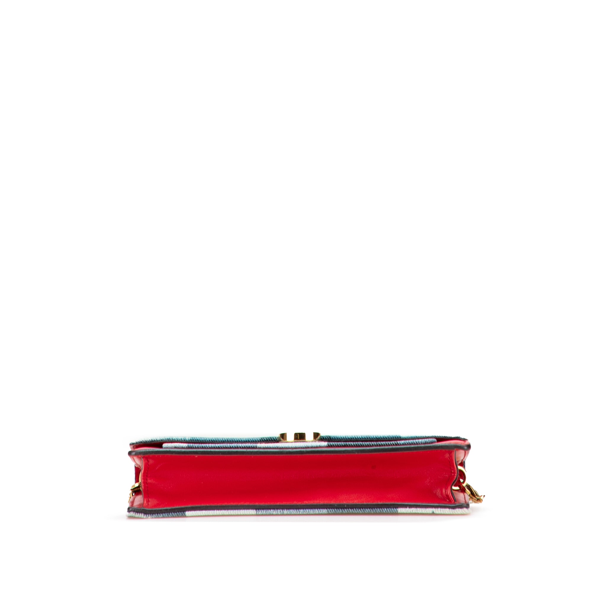 Monogram Denim Patchwork Fiore Chain Wallet - Image 3