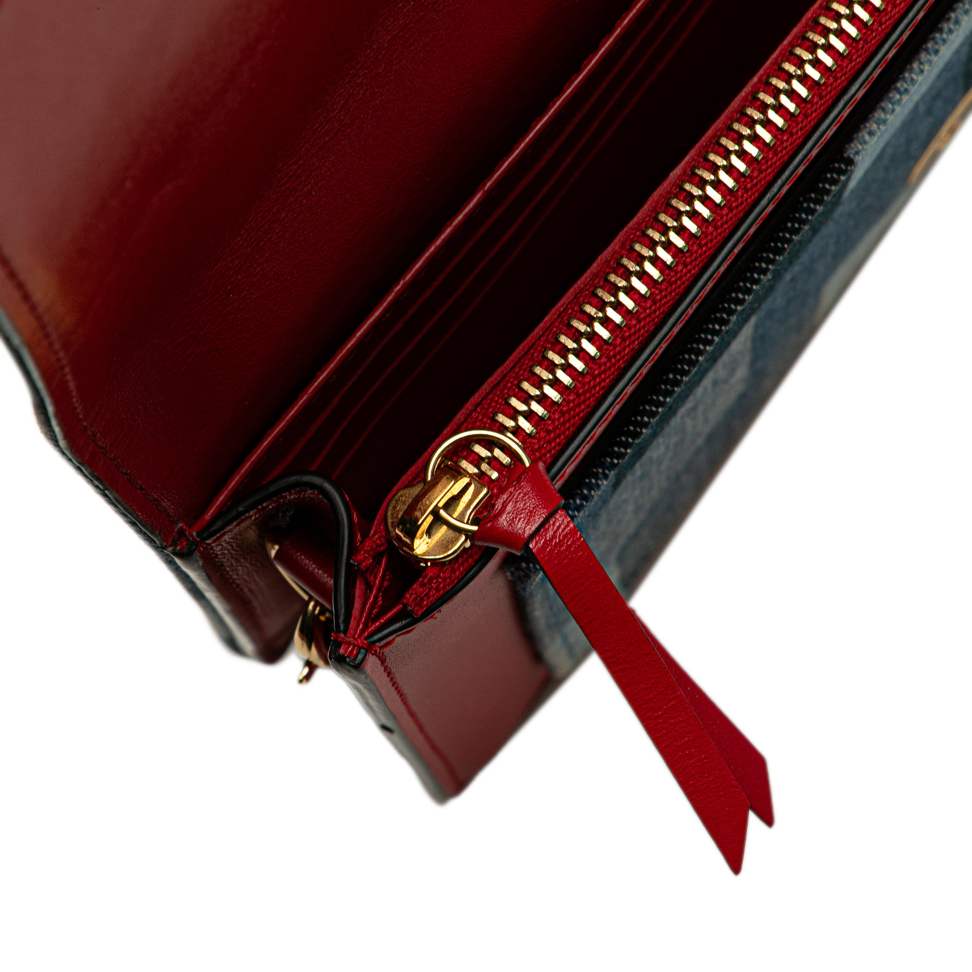 Monogram Denim Patchwork Fiore Chain Wallet - Image 8