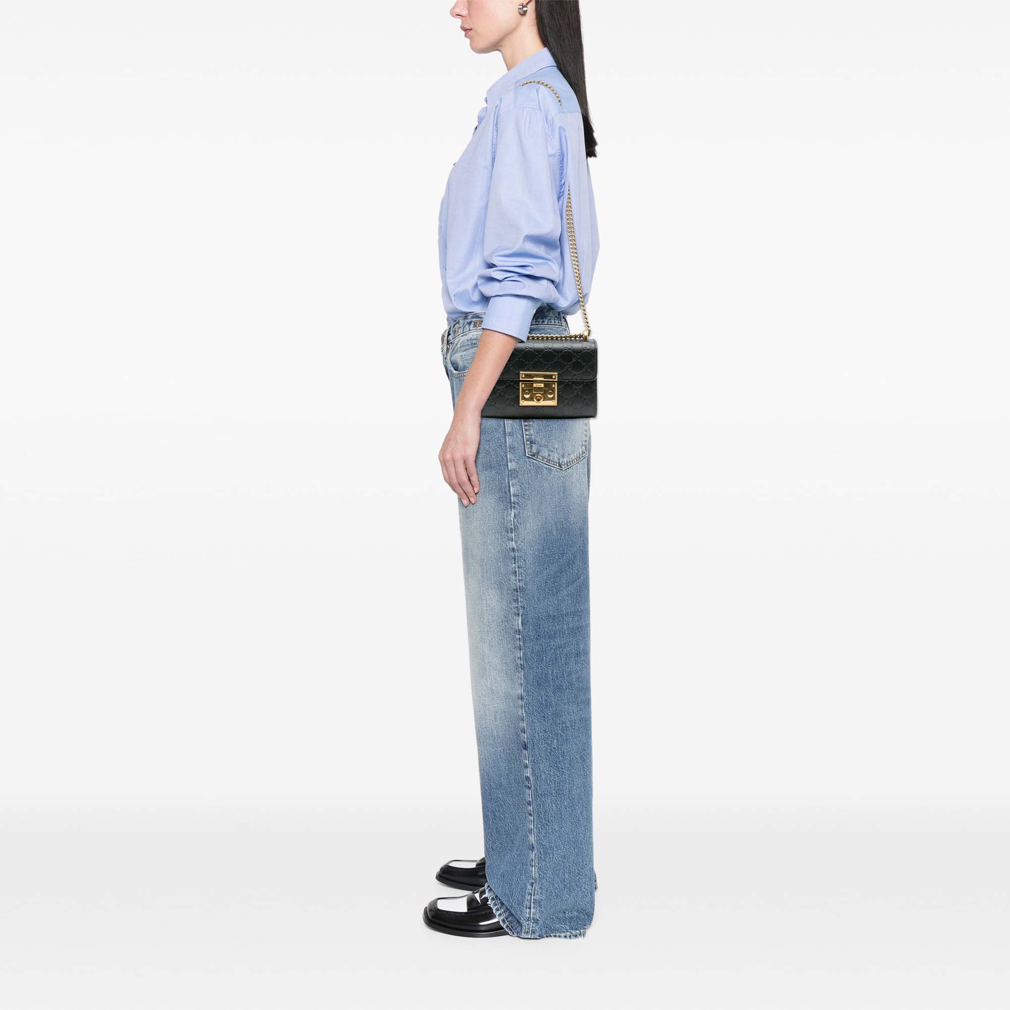 Small Guccissima Padlock Crossbody - Image 11
