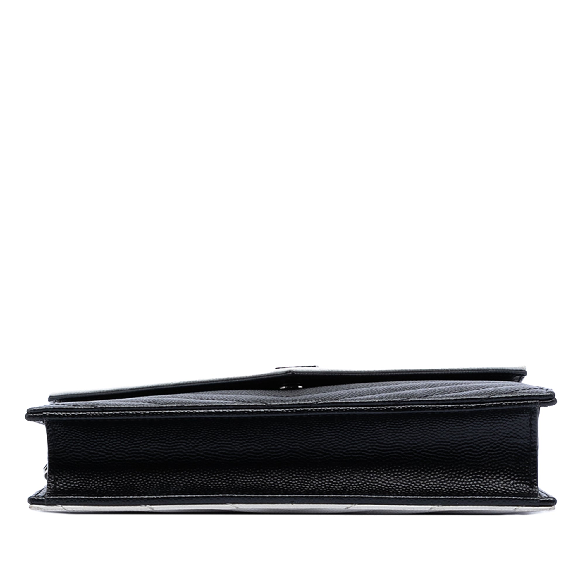 Bicolor Grain De Poudre Chevron Monogram Envelope Chain Wallet - Image 3