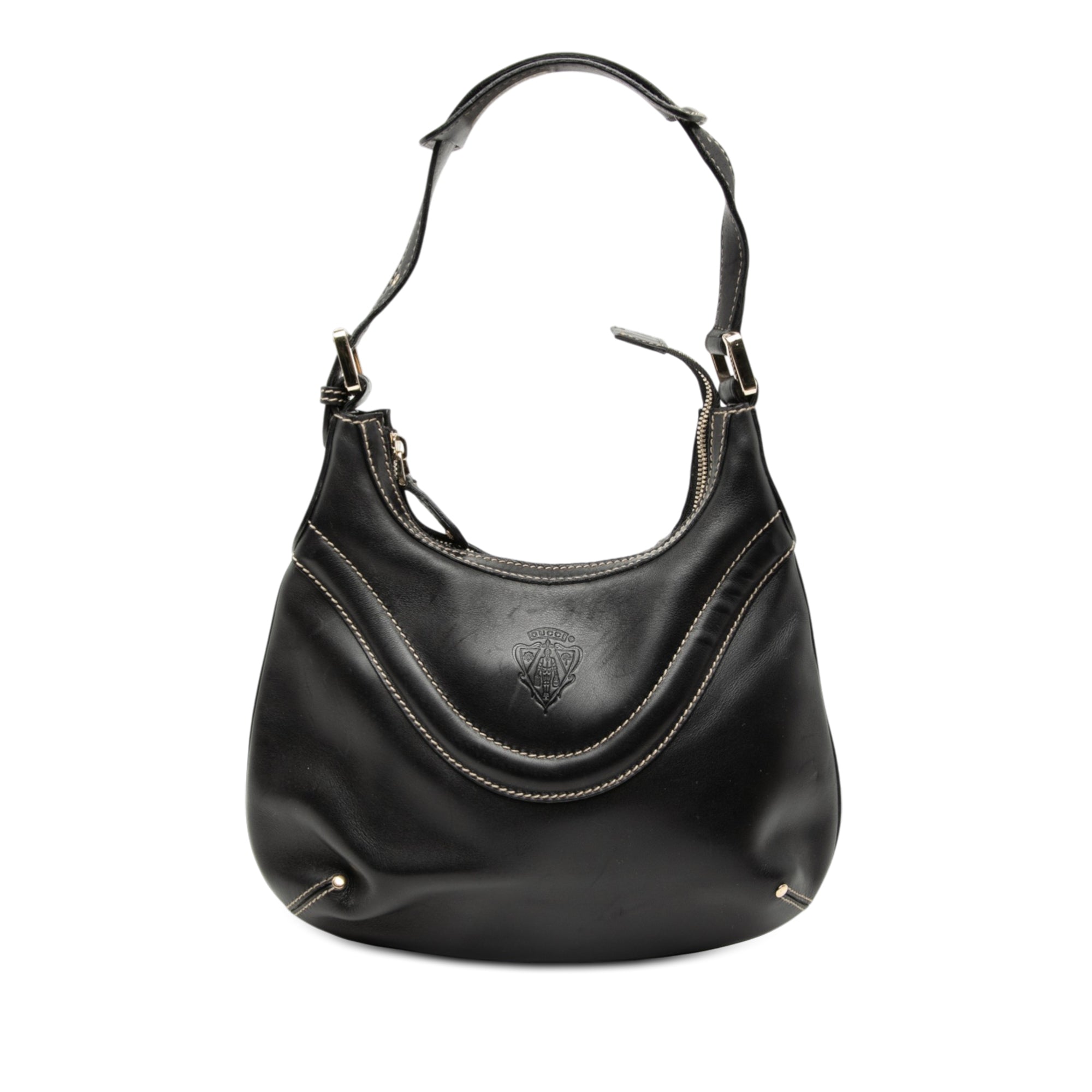 Leather Hysteria Crest Shoulder Bag - Image 1