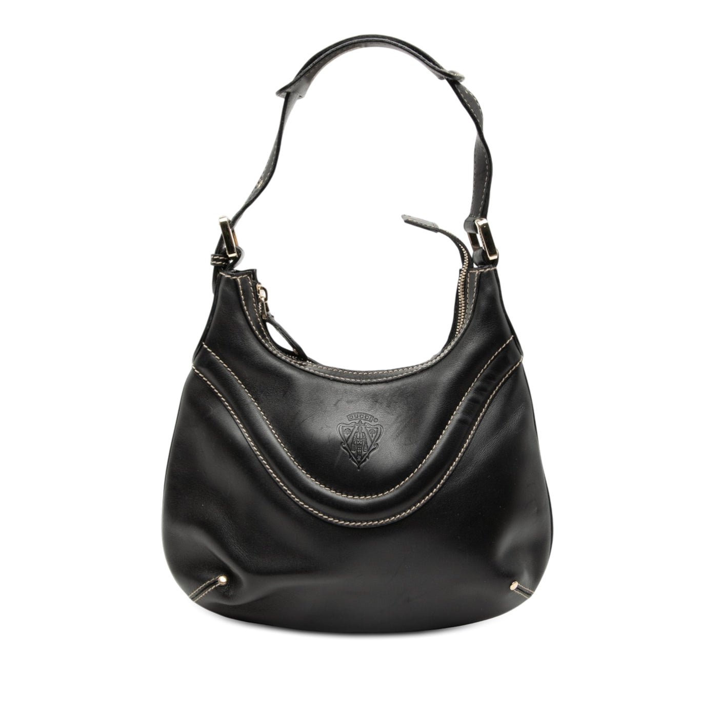 Leather Hysteria Crest Shoulder Bag - Image 1