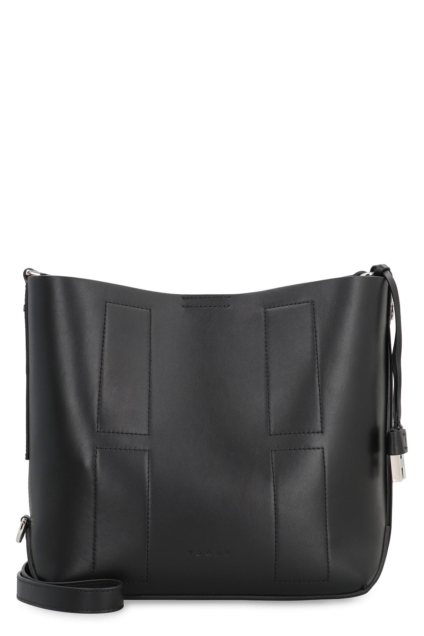 Hogan Shoulder Bag — Black Calf Leather