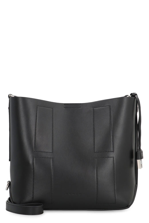 Hogan Shoulder Bag — Black Calf Leather